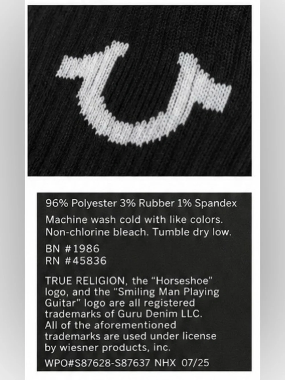 True Religion Men's Cushion Crew Socks 8 Pack • Black